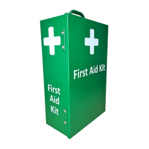 Metal First Aid Box – Portrait Green Wall Mountable Medical Cabinet