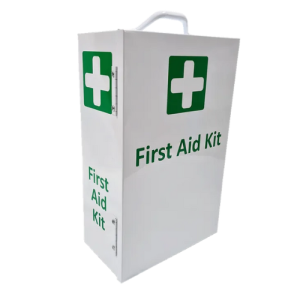 Metal First Aid Box – Portrait White Wall Mountable Medical Cabinet
